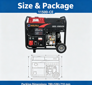 8.5KW Diesel Generator Welder 200A Arc Welder Dual Voltage 230V 400V 2 in 1 Generator Welder Combo 195F Engine